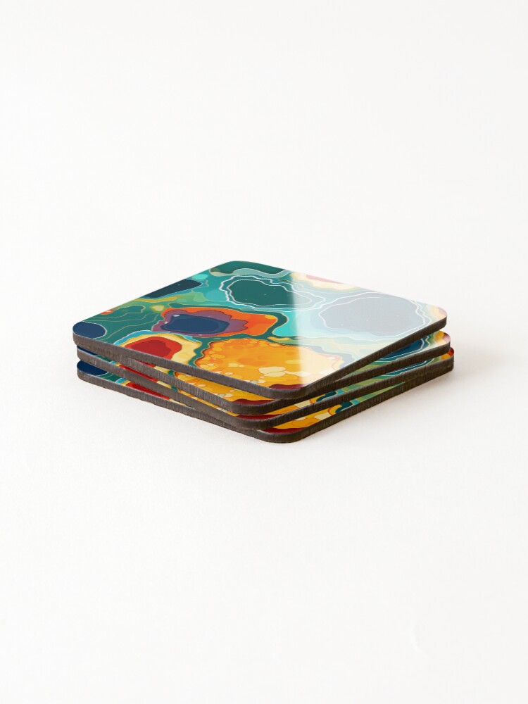 Thumbnail 4 of 5, Coasters (Set of 4), Geode Style Pattern designed and sold by SideSignal.