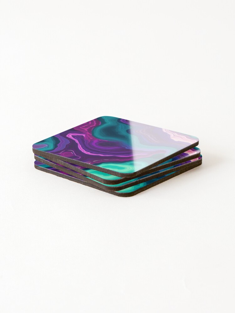 Thumbnail 4 of 5, Coasters (Set of 4), Geode Style Pattern designed and sold by SideSignal.