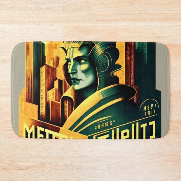 Item preview, Metropolis City Futuristic Cinema Cinema Light Games Film Green Black Yellow Orange designed and sold by G-M-Designs.