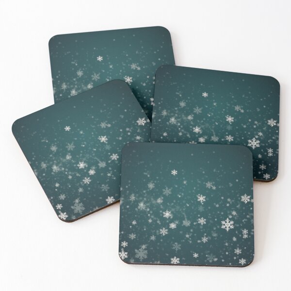 Item preview, CHRISTMAS  |  Snowflakes on Dark Green designed and sold by RedHandedOD.