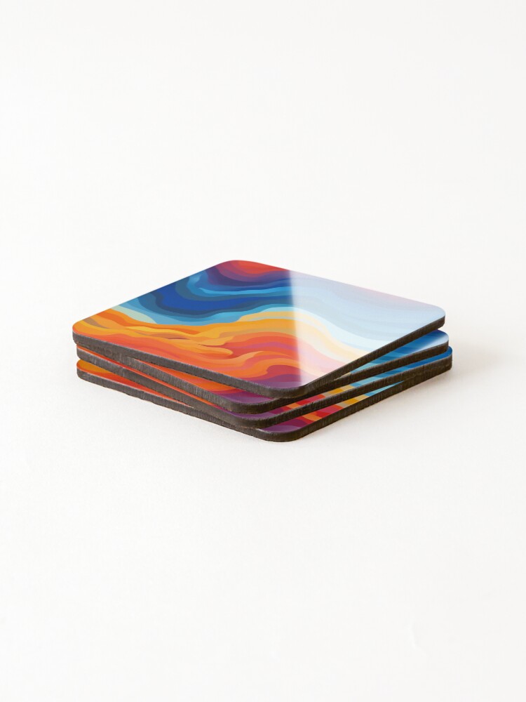Thumbnail 4 of 5, Coasters (Set of 4), Geode Style Pattern designed and sold by SideSignal.