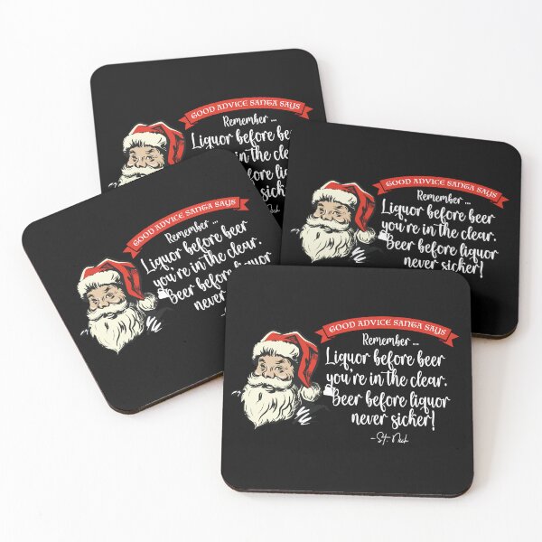 Item preview, CHRISTMAS - Good Advice Santa Says: Liquor Before Bee designed and sold by SlappyWares.