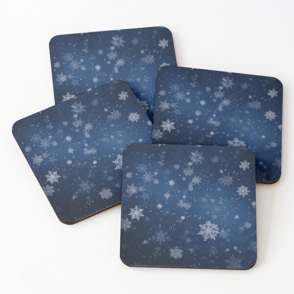 Item preview, CHRISTMAS  |  Snowflakes on Dark Blue designed and sold by RedHandedOD.