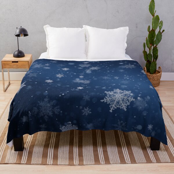 Item preview, CHRISTMAS  |  Snowflakes on Dark Blue designed and sold by RedHandedOD.
