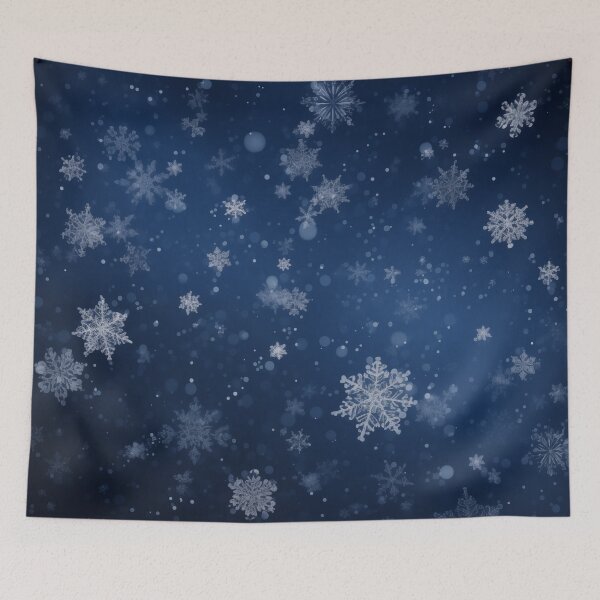 Item preview, CHRISTMAS  |  Snowflakes on Dark Blue designed and sold by RedHandedOD.