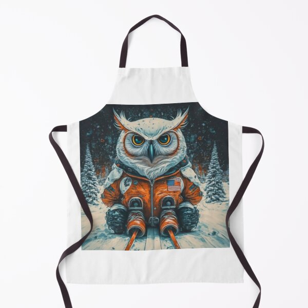 Item preview, snowy owl dog sledding" cut ? owl enjoying sledding on a cool ice, owl lovers gift. designed and sold by Obinne.