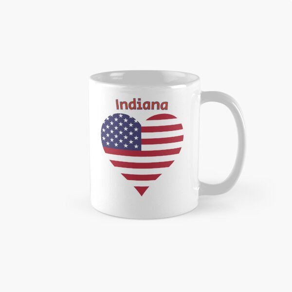 Item preview, Indiana American Flag Heart designed and sold by Queen1120.