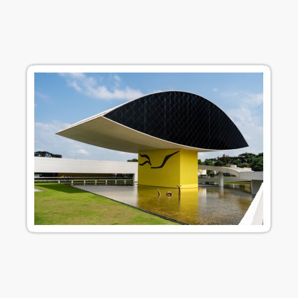 Item preview, Outside photo of Museu Oscar Niemeyer in Curitiba designed and sold by dankomarcha.