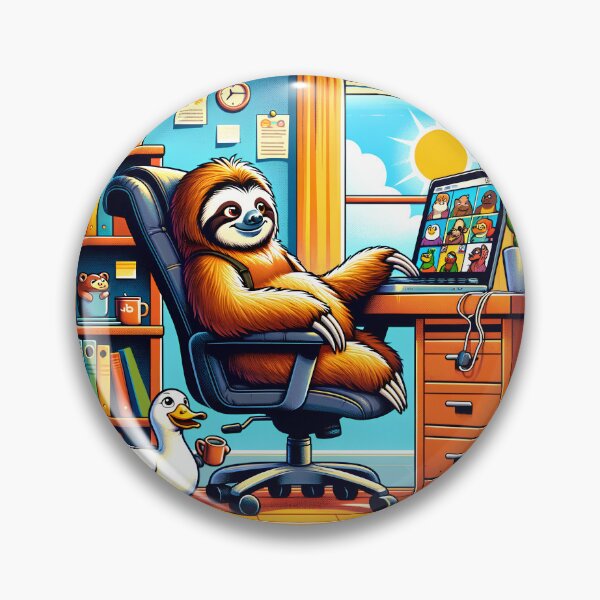 Item preview, Quirky Home Office: Sloth & Duck's Virtual Adventure designed and sold by slothsandducks.