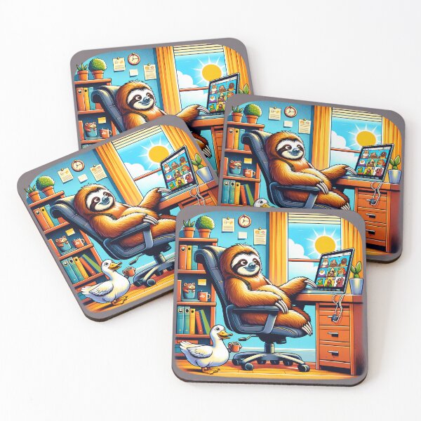 Item preview, Quirky Home Office: Sloth & Duck's Virtual Adventure designed and sold by slothsandducks.