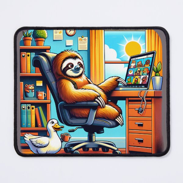 Item preview, Quirky Home Office: Sloth & Duck's Virtual Adventure designed and sold by slothsandducks.