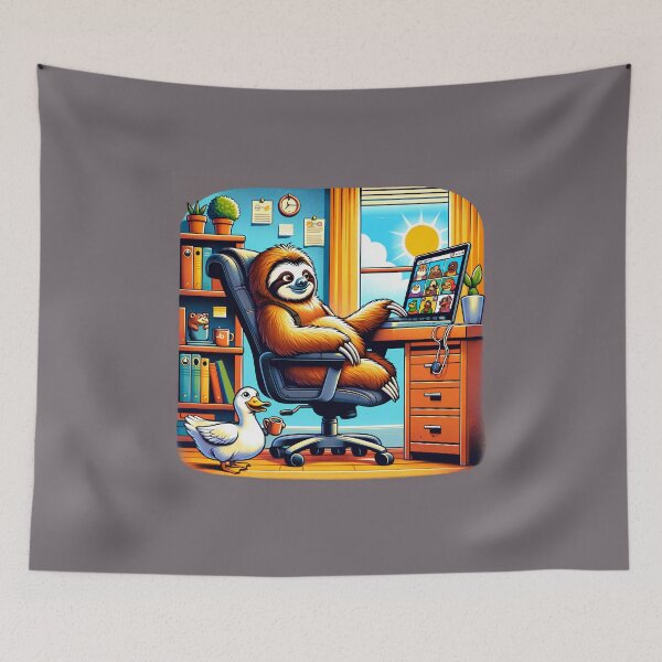 Item preview, Quirky Home Office: Sloth & Duck's Virtual Adventure designed and sold by slothsandducks.
