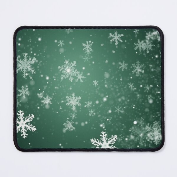 Item preview, CHRISTMAS | Snowflakes on Green designed and sold by RedHandedOD.