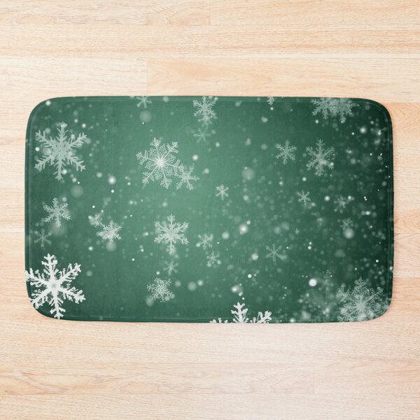 Item preview, CHRISTMAS  |  Snowflakes on Green designed and sold by RedHandedOD.