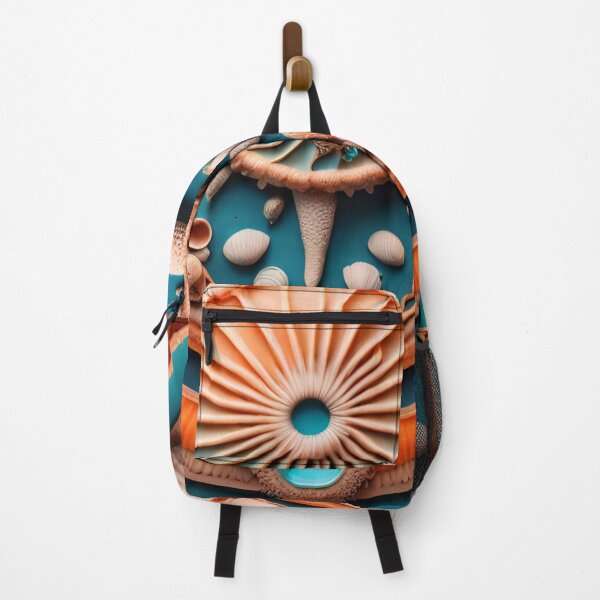 Item preview, Soothing Seashell Mandala in Orange and Aqua designed and sold by SpiritualManda.