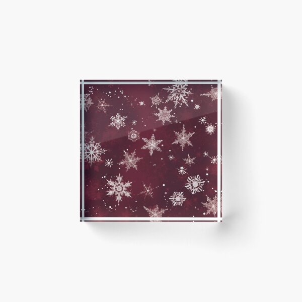 Item preview, CHRISTMAS  |  Snowflakes on Burgundy designed and sold by RedHandedOD.