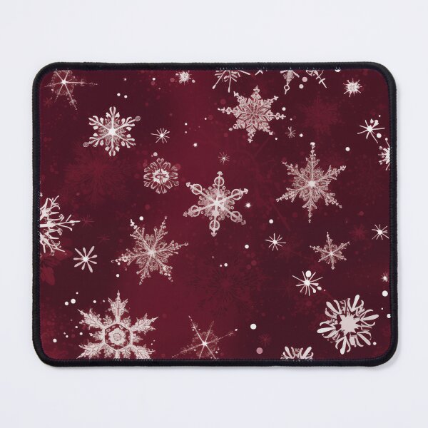 Item preview, CHRISTMAS | Snowflakes on Burgundy designed and sold by RedHandedOD.
