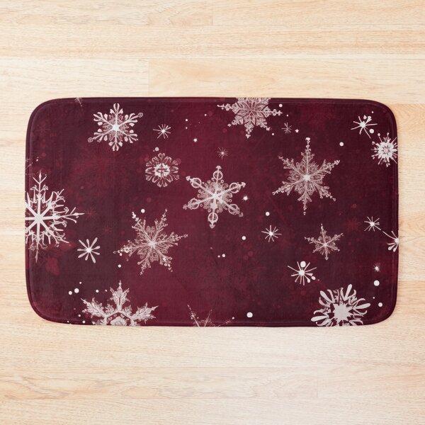 Item preview, CHRISTMAS  |  Snowflakes on Burgundy designed and sold by RedHandedOD.