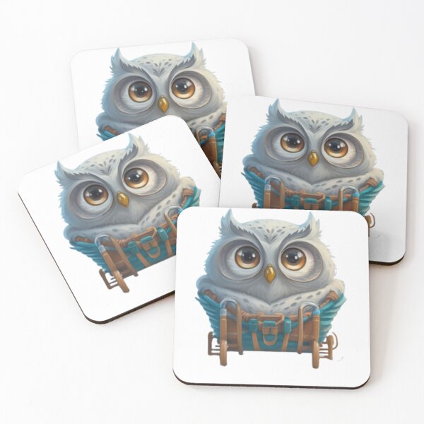 Item preview, snowy owl dog sledding:cute owl enjoying his sled. ,Owl lovers design designed and sold by Obinne.