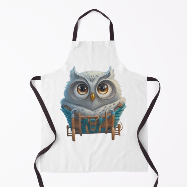Item preview, snowy owl dog sledding:cute owl enjoying his sled. ,Owl lovers design designed and sold by Obinne.