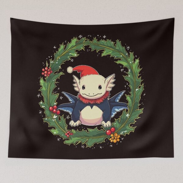Item preview, Christmas Axolotl designed and sold by creativellashop.