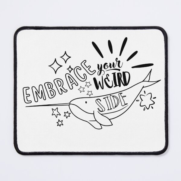 Item preview, Embrace Your Weird Side Narwhal Black Line Art designed and sold by kuremureDesign.
