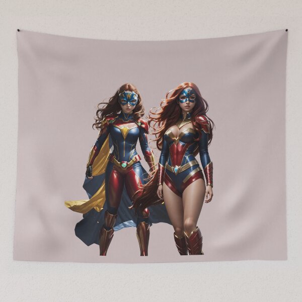 Item preview, Couple of young super heroine girls urban style street wear designed and sold by Carlos Gudino.
