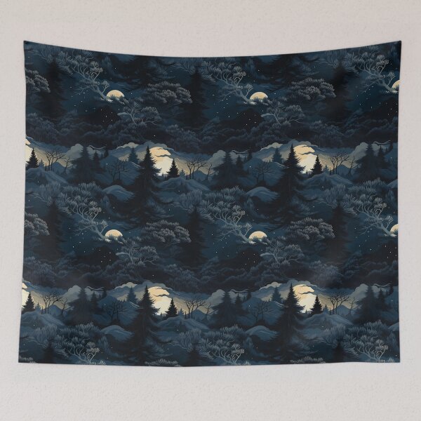 Item preview, Twilight Enigma: Chiaroscuro Forest Silhouettes designed and sold by polonuim210.