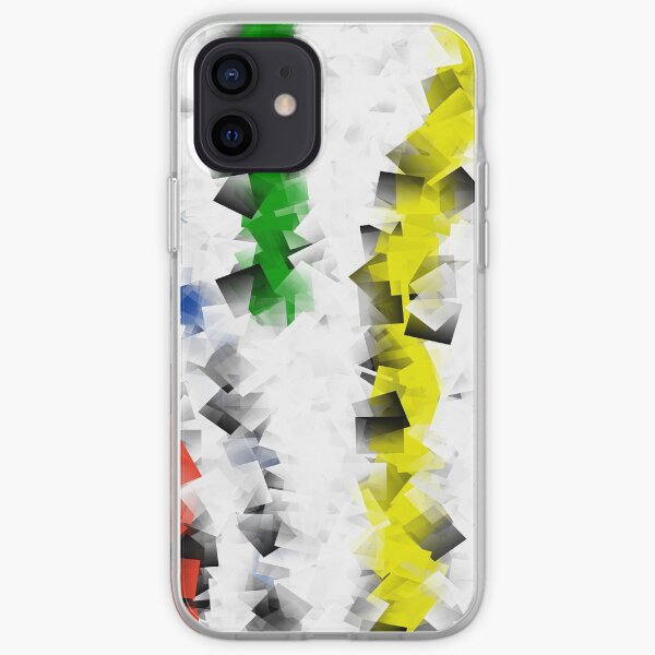 Colored Square Lines iPhone Soft Case