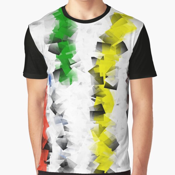 Colored Square Lines Graphic T-Shirt
