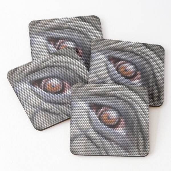 Item preview, Elephant Eye 3D Cubes Low Poly Art designed and sold by SpiroJo.