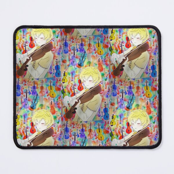 Item preview, young violinist playing against a background of multicolored violins designed and sold by Creativesphotos.