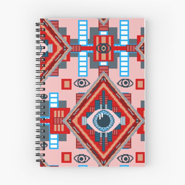 Aperçu de l'œuvre Modèle d'art pixel tous les yeux. Rouge, Bleu, Grand créée et vendue par SamohtCreates.