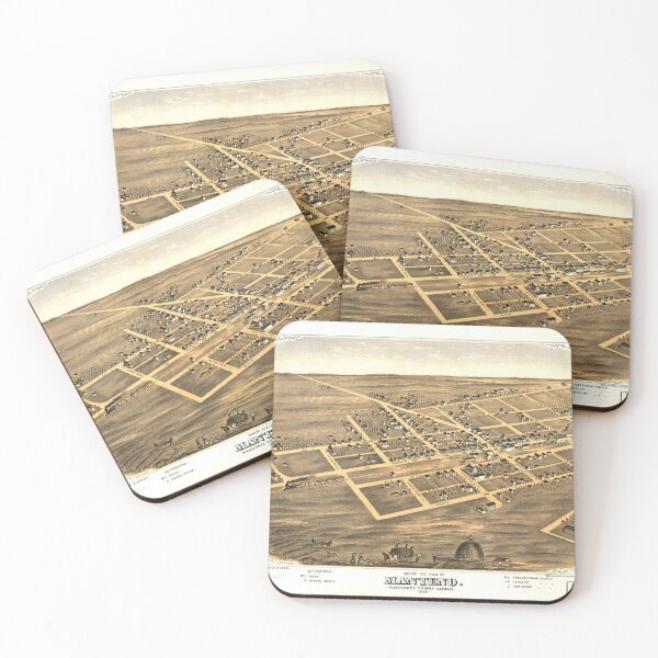 Item preview, Aerial View of Manteno, Illinois (1869) designed and sold by allhistory.
