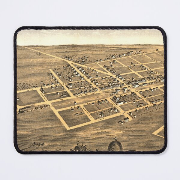 Item preview, Aerial View of Manteno, Illinois (1869) designed and sold by allhistory.