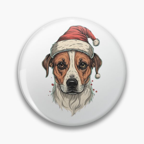 Item preview, Dog with Santa Claus Hat (v2) designed and sold by JustBadWords.
