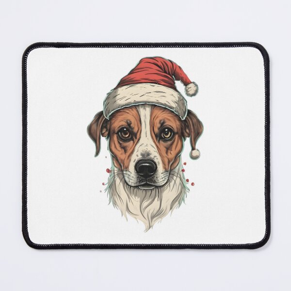 Item preview, Dog with Santa Claus Hat (v2) designed and sold by JustBadWords.