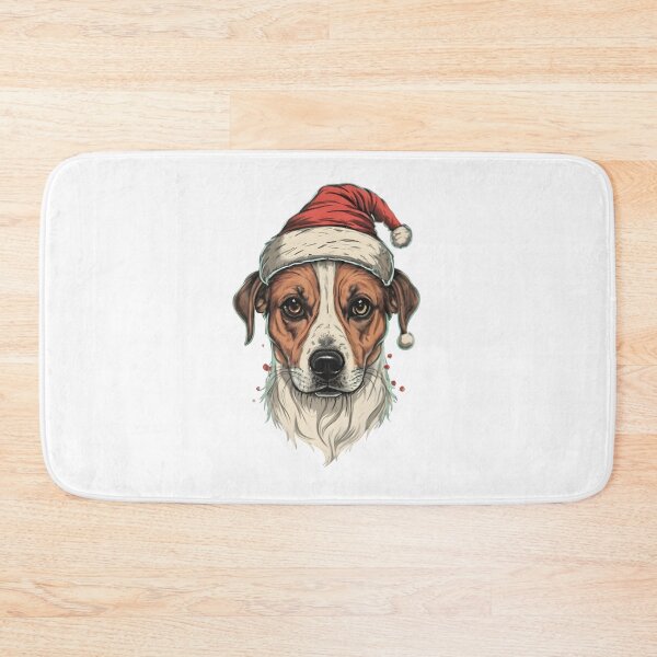 Item preview, Dog with Santa Claus Hat (v2) designed and sold by JustBadWords.