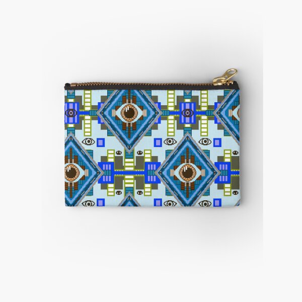 Item preview, All Eyes Pixel Art Pattern. Green, Blue, Large designed and sold by SamohtCreates.