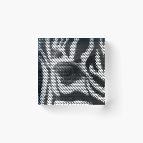 Item preview, Zebra Eye 3D Cubes Low Poly Art designed and sold by SpiroJo.
