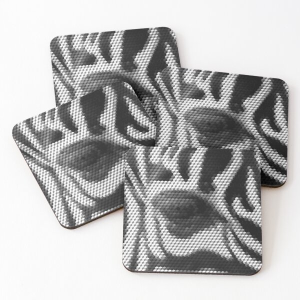 Item preview, Zebra Eye 3D Cubes Low Poly Art designed and sold by SpiroJo.
