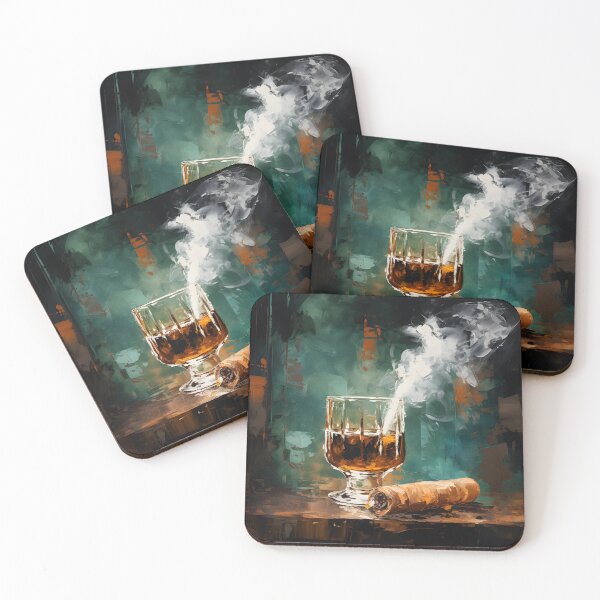 Item preview, Verdigris Serenade - Whiskey and Cigar Dreams in Art Movements and Abstract Harmony designed and sold by OlfactoART Studio.