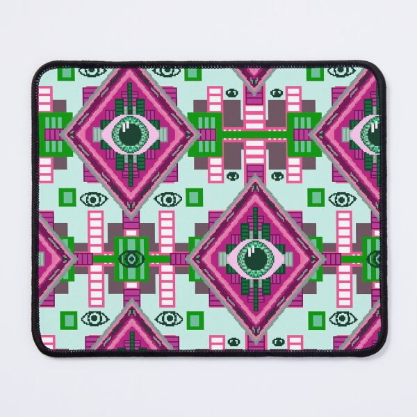 Item preview, All Eyes Pixel Art Pattern. Green, Purple, Large designed and sold by SamohtCreates.
