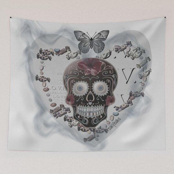 Item preview, NICE SKULL IN HEART MADE OF CANDY'S designed and sold by inarausch2023.