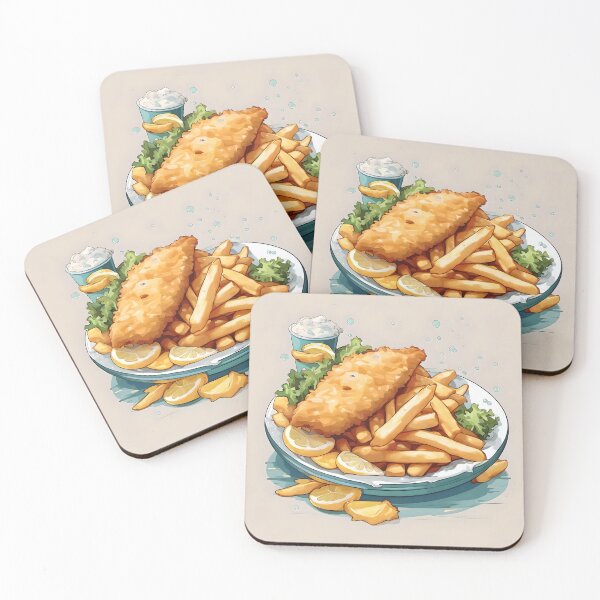 Item preview, Fried fish and chip meal designed and sold by WildLadyWood.