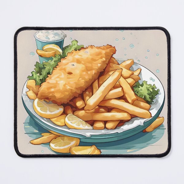Item preview, Fried fish and chip meal designed and sold by WildLadyWood.