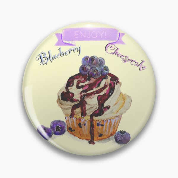 Item preview, Cute Blueberry Cheesecake Cupcake designed and sold by LillyUndercroft.