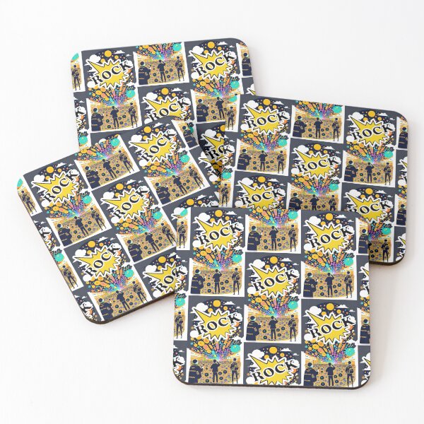 Item preview, Fancy rock concert sticker with the words Rock in sticker designed and sold by Creativesphotos.