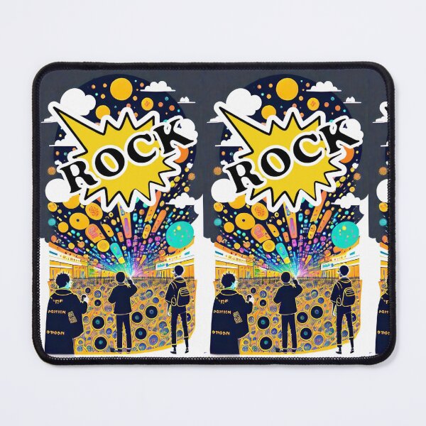 Item preview, Fancy rock concert sticker with the words Rock in sticker designed and sold by Creativesphotos.