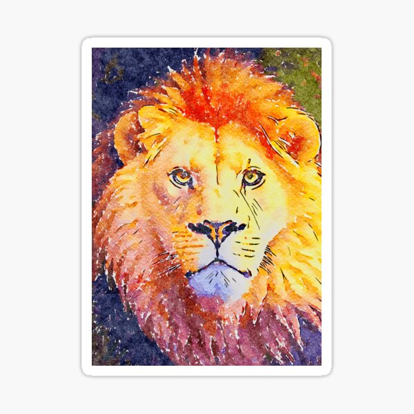 Lion Painting Sticker